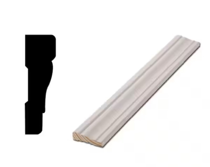 lot 47 image: Doorpak WM 356 - 1116 in. D x 2-14 in. W x 83-12 in. L Primed Wood Finger-Jointed Door Casing Molding Set