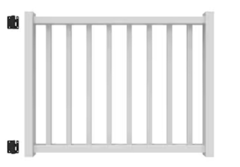 lot 176 image: Freedom Camden 48-in L x 36-in H White Composite Deck Railing Gate