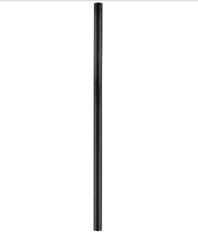 lot 96 image: 1-58 in. X 6 ft. Black Galvanized Steel Chain Link Fence Post Multi-Lot Read DIscription