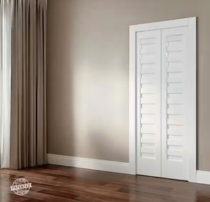 lot 24 image: SHADOW LOUVER BIFOLD DOORS (FL-DSTR) 30 X 96(1-38) Shipping Dmg on bottom corner small