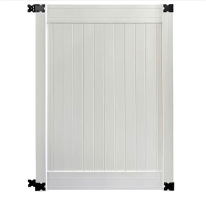 lot 34 image: Creative Surfaces 4 ft. W x 6 ft. H White Unassembled Vinyl Fence Gate Retails $169