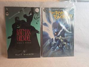 lot 1004 image: Batman Grendel Devils Riddle &amp Batman Green Arrow The Poison Tomorrow DC Comic Graphic Novel Set - 2 ct