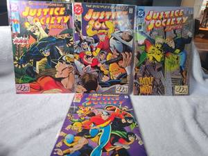 lot 1049 image: DC Comics Justice Society of America #7-10 Comic Book Lot