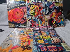 lot 1074 image: DC Comics Outsiders Issues #5, #6, #7, #8, and #13 Comic Book Lot