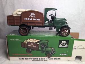 lot 3103 image: ERTL 1925 Kenworth Sack Truck Bank Big A Auto Parts Farm Days Limited Edition
