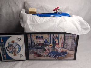 lot 3112 image: BMC 1948 CT Stake Truck Pedal Car Bank - Big A Auto Parts Limited Edition
