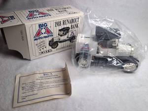 lot 3501 image: ERTL Big A Auto Parts 1918 Runabout Die-Cast Coin Bank 125 Scale