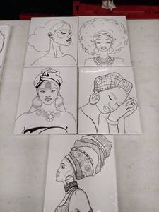 lot 20912 image: Set of 5 Canvas Painting Kits