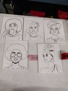 lot 20913 image: Set of 5 Canvas Art Sets