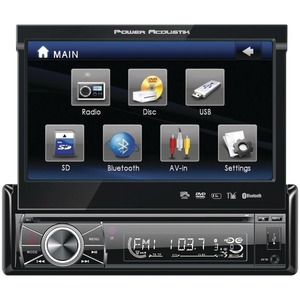 lot 35948 image: Power Acoustik PTID-8920B 7-Inch Flip-Out Bluetooth Car Stereo  Black