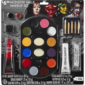 lot 35955 image: Rubies Deluxe Family Value Halloween Make-up Kit