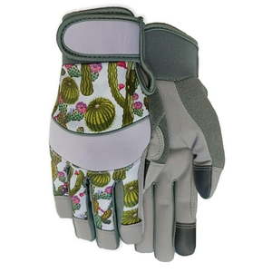 lot 35994 image: Expert Gardener Women s Assorted Colors Cactus Print Utility Glove with Velcro Wrist  Medium