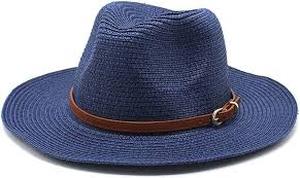 lot 35946 image: Straw Hat Short Brim Panama Fedora Beach Sun Hat for Vacation Gentlemen Roll Up Summer Hat (Color  D, Size  One Size) B0C5VXGTN6