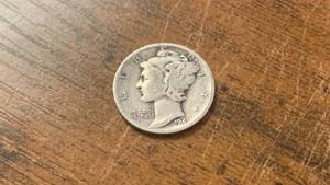 lot 4 image: 1941-S Mercury Silver Dime Coin 90% Silver