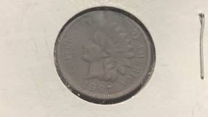 lot 11 image: 1897 Indian Head Cent One Penny Coin RC50