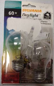 lot 565 image: Sylvania 10162 - 60A15DAYFANBL2 Standard Daylight Full Spectrum Light Bulb
