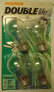 lot 566 image: Sylvania Double Life Ceiling Fan Light Bulbs 4-Pack
