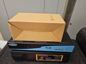 lot 10422 image: Gefen 3GSDI-144 14 3G-SDI Splitter with Monoprice MSV-102 VGA Video Splitter and Cisco Meraki Adapter