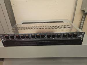 lot 10440 image: Doug Fleenor Design DMX Splitter 1x12 with Middle Atlantic LT-1RA Rack Light