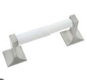 lot 15804 image: Aqua Plumb Satin Nickel Concealed Paper Holder With Roller, 6 Pack