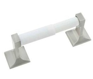 lot 15838 image: Aqua Plumb Satin Nickel Concealed Paper Holder With Roller, 6 Pack