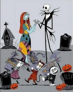Nightmare Before Christmas Jack Skellington & Sally Twin/Full Raschel Blanket