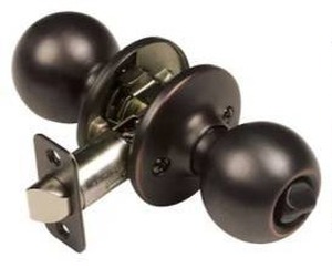 lot 15927 image: Jones Stephens Privacy Ball Knob, Oil Rubbed Bronze, 24 Pack