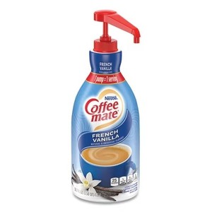 lot 3945 image: Coffee Mate Liquid Coffee Creamer, French Vanilla, 1500mL Pump Bottle. BB AUG 2026