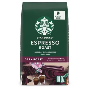 lot 3967 image: Starbucks Espresso Roast, Whole Coffee Beans, Dark Roast Hot or Iced Coffee, 18 oz BB JAN 2026