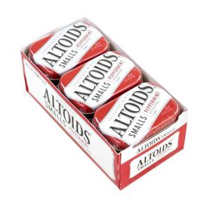 lot 3982 image: Altoids Sugar Free Small Peppermint Mints, 0.37 oz, 9 Count - Freshen Your Breath Anytime, Anywhere. BB FEB 2025