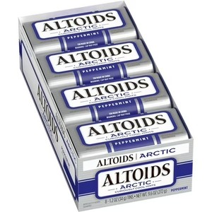 lot 4004 image: Altoids Arctic Peppermint Sugar Free Breath Mints - 1.2oz Tin8ct APR 2026