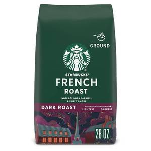 lot 4014 image: Starbucks Ground Coffee, Dark Roast Hot or Iced Coffee, French Roast, 28 oz BB JUN 2026