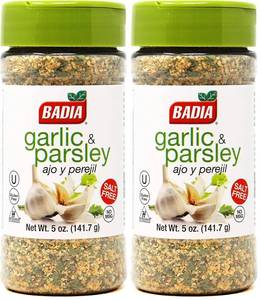 lot 4086 image: Badia Garlic & Parsley Seasoning, 5 oz   Ideal for Cooking, Grilling and Seasoning Seafood, Meats & Veggies (Pack of 2)