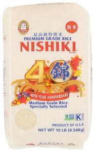 lot 4182 image: Nishiki Premium Sushi Rice, 10lbs. BB AUG 2026