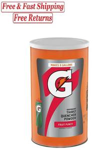 lot 4267 image: Gatorade Thirst Quencher Powder, Fruit Punch, 76.5 Oz Canister. Free Shipping. BB AUG 2025