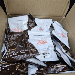 lot 4289 image: Fresh Roasted Coffee, 100% Colombian Drip Ground Fractional Packs, Colombian Decaf, 1.75 oz, 42 Count
