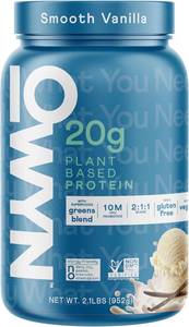 lot 4308 image: OWYN Only What You Need Vanilla Flavored Protein Powder, 20g Protein, 4g Sugar, Dairy Free, Plant Based Protein Powder, 2LB. BB MAY 2026