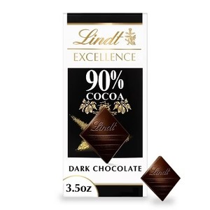 lot 4320 image: Lindt Excellence 90% Cocoa Dark Chocolate Candy Bar - 3.5 oz. BB MAY 2026