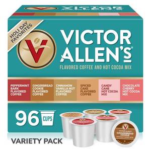 lot 4348 image: Holiday Favorites Coffee & Hot Cocoa Variety Pack Single Serve Cups & Coffee Pods for Keurig K-Cup Brewers (96 Count). BB OCT 2026