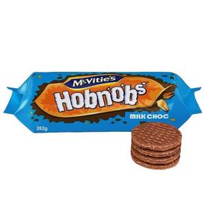 lot 4361 image: McVities Milk Chocolate Hobnobs 262g (Pack of 6). BB MAY 2026