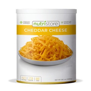 lot 4380 image: Nutristore Freeze-Dried Mozzarella No. 10 Can. AUG 2024