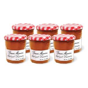 lot 4385 image: Bonne Maman Apricot Preserves, 13 oz Glass Jars (Pack of 6)   Non-GMO, Made with Simple Ingredients. BB MAR 2026