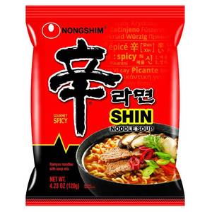 lot 4388 image: NongShim Shin Ramyun Noodle Soup, Gourmet Spicy, 4.2 Ounce (16 Pack). APR 2022