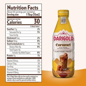 lot 4405 image: Darigold Lactose Free Caramel Coffee Creamer - UHT Pasteurized, Gluten Free, Kosher, rbST Free Coffee Creamer Liquid - Made with No Oils & Fresh, Real Cream - Caramel, 32oz (1 Pack) BB JUN 2026