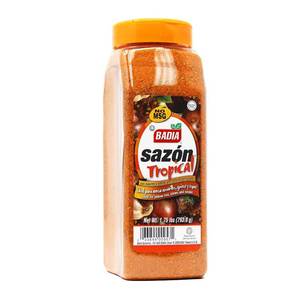 lot 4408 image: Badia Sazon Tropical with Coriander & Annatto, 28 oz   Authentic Latin & Caribbean Flavors, No MSG, Gluten Free. BB AUG 2029
