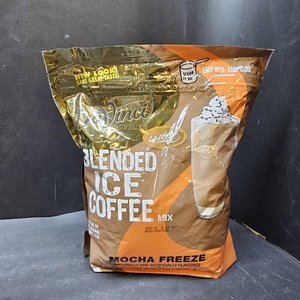 lot 4423 image: DaVinci Gourmet Mocha Freeze Blended Iced Coffee Mix 3 Lb. BB JUN 2024