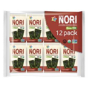 lot 4431 image: KIMNORI Premium Organic Seaweed Snacks   Crispy Korean BBQ (KBBQ) Laver, Keto, Vegan & Low Calorie Superfood, 12 Individual Packs (4g0.14 Ounce). BB JAN 2025
