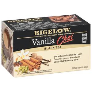 lot 4443 image: Lot of 2, Biigelow Vanilla Chai Black Tea, 1.64 oz. BB APR 2028 RETAIL $15 ea