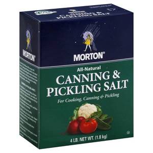 lot 4462 image: Morton Canning and Pickling Salt, 4 pound (Pack of 3).  No printed expiration or best-by date.