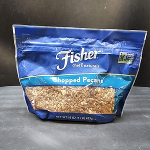 lot 4473 image: Fisher Chefs Naturals Chopped Pecans, 16 Oz . BB AUG 2025